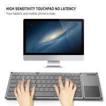 Load image into Gallery viewer, B066S Multi-function Ultra-thin Mini Wireless Three Fold Bluetooth Keyboard, B066S