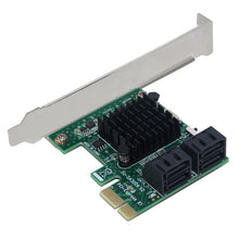 Load image into Gallery viewer, PCI Express 4 Port PCI-E X1/X4/X8/X16 Converter PCIE to SATA Expansion Adapter
