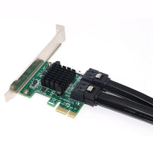 Load image into Gallery viewer, PCI Express 4 Port PCI-E X1/X4/X8/X16 Converter PCIE to SATA Expansion Adapter