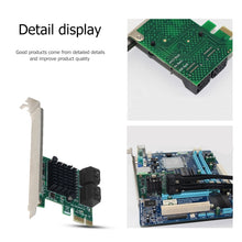 Load image into Gallery viewer, PCI Express 4 Port PCI-E X1/X4/X8/X16 Converter PCIE to SATA Expansion Adapter