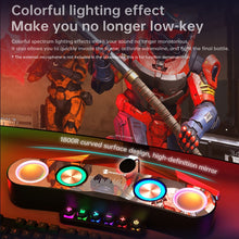 Load image into Gallery viewer, Newrixing NR555 Desktop Colorful LED Gaming Bluetooth Speaker Support TF &amp; FM