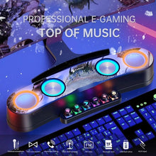 Load image into Gallery viewer, Newrixing NR555 Desktop Colorful LED Gaming Bluetooth Speaker Support TF &amp; FM