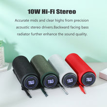 Load image into Gallery viewer, T&amp;G TG332 10W HIFI Stereo Waterproof Portable Bluetooth Speaker