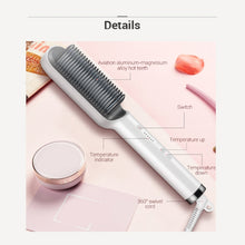 Load image into Gallery viewer, K-SKIN KD380 Hair Straightener Electric Straight Hair Curler Comb Brush PTC Heating Ceramic Straight Hair Brush, UK Plug, Black, UK Plug, White, EU Plug, Black, EU Plug, White