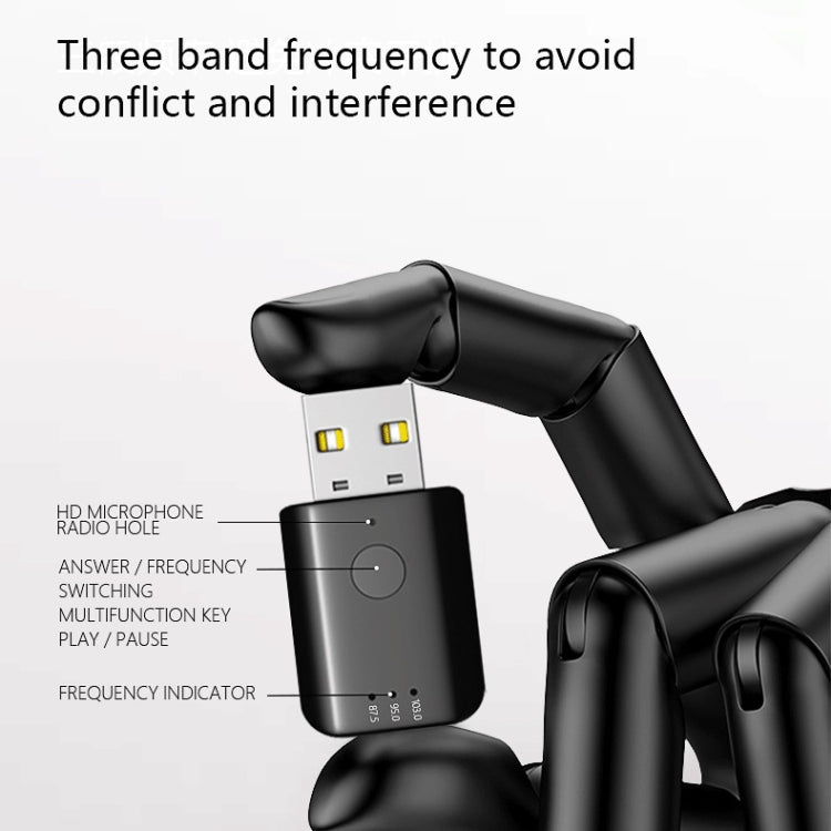T50 Car USB Bluetooth 5.1 Receiver FM Transmitter for Hands-Free Call Navigation, T50