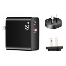 Load image into Gallery viewer, PD-65W USB-C / Type-C + QC3. 0 USB Laptop Charging Adapter, AU Plug / US Plug, AU Plug / US Plug
