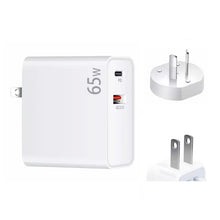 Load image into Gallery viewer, PD-65W USB-C / Type-C + QC3. 0 USB Laptop Charging Adapter, AU Plug / US Plug, AU Plug / US Plug