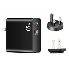 Load image into Gallery viewer, PD-65W USB-C / Type-C + QC3. 0 USB Laptop Charging Adapter, UK Plug / US Plug, UK Plug / US Plug