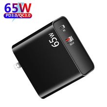 Load image into Gallery viewer, PD-65W USB-C / Type-C + QC3. 0 USB Laptop Charging Adapter, UK Plug / US Plug, UK Plug / US Plug