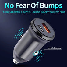 Load image into Gallery viewer, WKN-707 PD 20W USB-C / Type-C + QC 3.0 25W USB Mini Car Charger with USB-C / Type-C to 8 Pin Data Cable, Cable Length: 1m