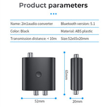 Load image into Gallery viewer, BT-B36 Bluetooth 5.1 Audio Receiver TV Fiber Coaxial Digital to Analog Converter