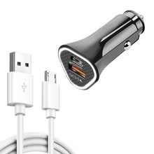 Load image into Gallery viewer, TE-P23 38W PD 20W USB-C / Type-C + QC3. 0 USB Triangle Car Charger + USB to Micro USB Data Cable, Length: 1m, with Micro USB Cable