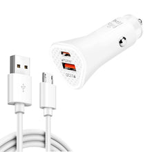 Load image into Gallery viewer, TE-P23 38W PD 20W USB-C / Type-C + QC3. 0 USB Triangle Car Charger + USB to Micro USB Data Cable, Length: 1m, with Micro USB Cable