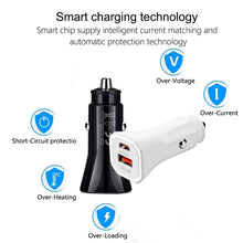 Load image into Gallery viewer, TE-P22 38W PD USB-C / Type-C + QC3. 0 USB Car Charger with 1m USB-C / Type-C to 8 Pin Data Cable, with USB-C / Type-C to 8 Pin Cable