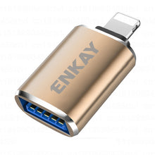 Load image into Gallery viewer, ENKAY ENK-AT110 8 Pin Male to USB 3.0 Female Aluminium Alloy OTG Adapter, ENK-AT110
