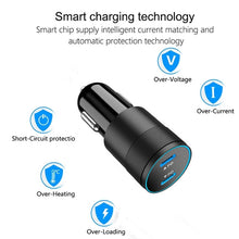 Load image into Gallery viewer, Dual PD 3.0 40W Type-C Car charger with 1m Type-C to Type-C Data Cable, with Dual Type-C Cable