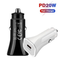 Load image into Gallery viewer, TE-P2 PD 20W Type-C Interface Car Charger, TE-P2 (Black), TE-P2 (White)