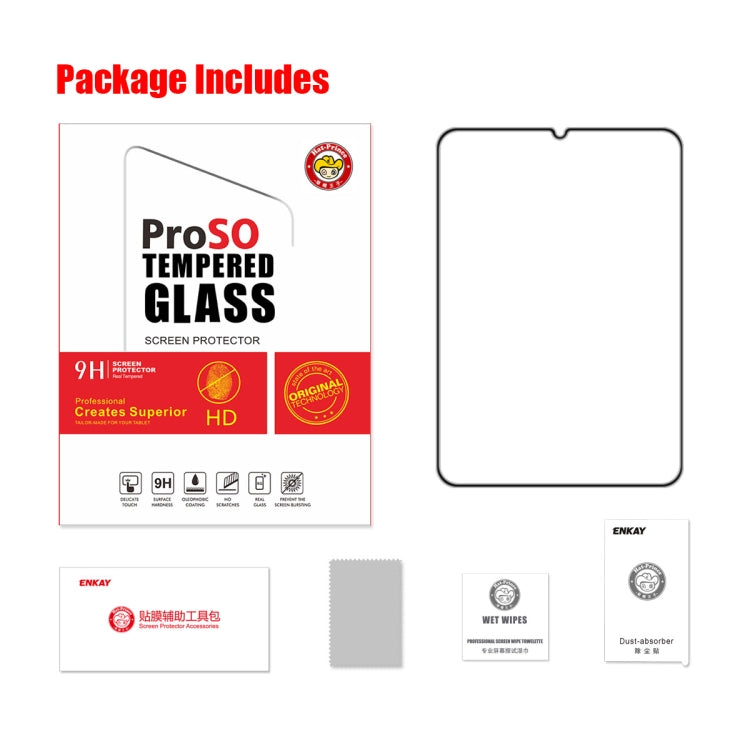 ENKAY Hat-Prince Full Glue Tempered Glass Full Film For iPad mini 2024 / mini 6, 1 PCS, 2 PCS