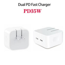 Load image into Gallery viewer, PD 35W Dual USB-C / Type-C Ports Charger for iPhone / iPad Series, US Plug, US Plug