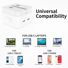 Load image into Gallery viewer, PD 35W Dual USB-C / Type-C Ports Charger with Type-C to 8 Pin Data Cable, UK Plug, UK Plug + 1m 8 Pin Cable, UK Plug + 1.5m 8 Pin Cable, UK Plug + 2m 8 Pin Cable