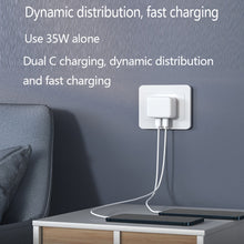 Load image into Gallery viewer, PD 35W Dual USB-C / Type-C Ports Charger with Type-C to 8 Pin Data Cable, UK Plug, UK Plug + 1m 8 Pin Cable, UK Plug + 1.5m 8 Pin Cable, UK Plug + 2m 8 Pin Cable