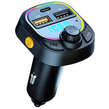 Load image into Gallery viewer, C28 Fast Charging Atmosphere Light Handsfree Car Kit Car Mp3 Player Stereo FM Transmitter, C28