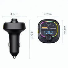 Load image into Gallery viewer, C28 Fast Charging Atmosphere Light Handsfree Car Kit Car Mp3 Player Stereo FM Transmitter, C28