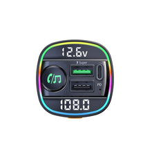 Load image into Gallery viewer, C22 Car Bluetooth 5.0 FM Transmitter LED Light Voltage Display QC 3.0 PD Charger, C22