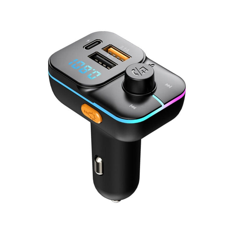 C24 Car Bluetooth MP3 Player Fast Charging FM Transmitter Wireless Handsfree, C24