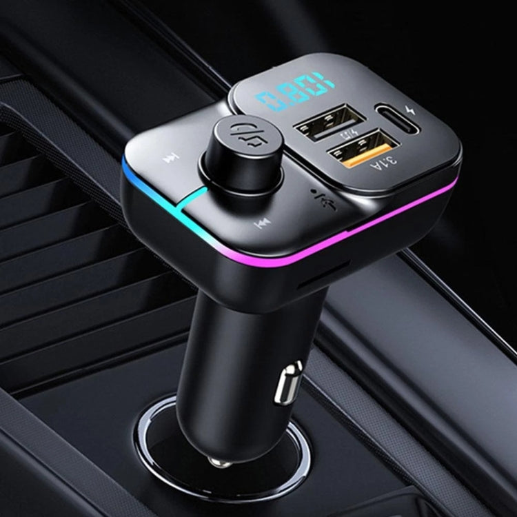 C24 Car Bluetooth MP3 Player Fast Charging FM Transmitter Wireless Handsfree, C24