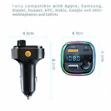 Load image into Gallery viewer, C26 Car Bluetooth Transmitter Handsfree Audio Player Dual USB Car Charger, C26