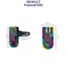 Load image into Gallery viewer, F12 Universal Dual USB Car Charger With Fm Transmitter Blue Tooth Car MP3 Player, F12