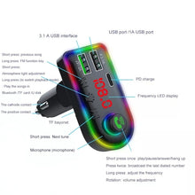 Load image into Gallery viewer, F12 Universal Dual USB Car Charger With Fm Transmitter Blue Tooth Car MP3 Player, F12