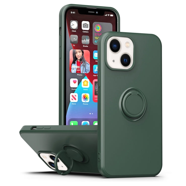 Ring Kickstand Silicone Phone Case, For iPhone 14, For iPhone 14 Pro, For iPhone 14 Pro Max