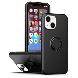 Ring Kickstand Silicone Phone Case, For iPhone 14 Plus
