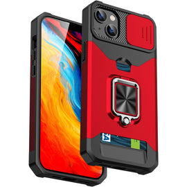 Sliding Camshield Card Phone Case, For iPhone 14, For iPhone 14 Pro, For iPhone 14 Pro Max, For iPhone 14 Plus