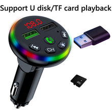 Load image into Gallery viewer, F13 Car Smartphone Charger Hands Free Calling 5.0 Bluetooth-MP3 Player Car Wireless FM Transmitter, F13