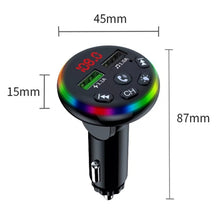Load image into Gallery viewer, F13 Car Smartphone Charger Hands Free Calling 5.0 Bluetooth-MP3 Player Car Wireless FM Transmitter, F13
