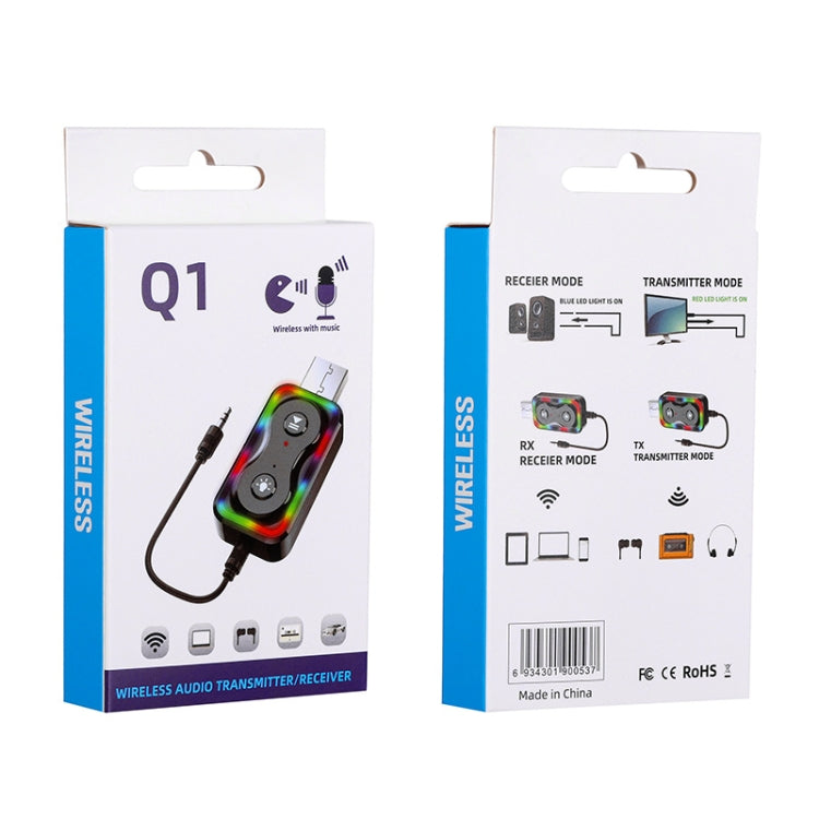 Q1 USB Bluetooth 5.3 Audio Receiver Transmitter Bluetooth Adapter, Q1