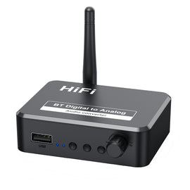 B35S Bluetooth 5.2 Music Receiver Digital to Analog Converter Supports U-disk Fiber Coaxial, B35S