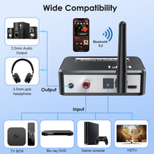 Load image into Gallery viewer, B35S Bluetooth 5.2 Music Receiver Digital to Analog Converter Supports U-disk Fiber Coaxial, B35S