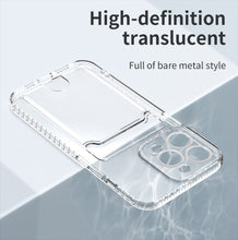 Load image into Gallery viewer, Card Bag Clear TPU Phone Case, For iPhone 14, For iPhone 14 14 Max, For iPhone 14 Pro, For iPhone 14 Pro Max