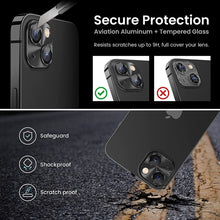 Load image into Gallery viewer, ENKAY Aluminium Alloy Tempered Glass Lens Cover Film For iPhone 14 / 14 Max, For iPhone 14 / 14 Plus