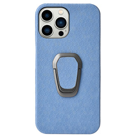 For iPhone 14 Pro Max Ring Holder Honeycomb PU Phone Case, For iPhone 14 Pro Max