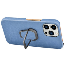 Load image into Gallery viewer, For iPhone 14 Pro Max Ring Holder Honeycomb PU Phone Case, For iPhone 14 Pro Max