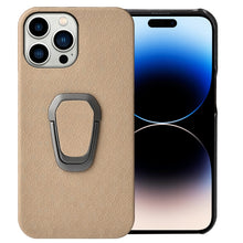 Load image into Gallery viewer, For iPhone 14 Pro Max Ring Holder Honeycomb PU Phone Case, For iPhone 14 Pro Max