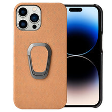 Load image into Gallery viewer, Ring Holder Honeycomb PU Phone Case For iPhone 14 Pro, For iPhone 14 Pro