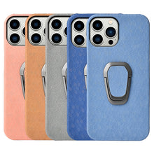 Load image into Gallery viewer, Ring Holder Honeycomb PU Phone Case For iPhone 14 Pro, For iPhone 14 Pro