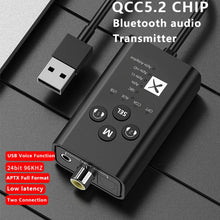 Load image into Gallery viewer, T9 Low latency 5.2 Bluetooth Audio Transmitter Supports Fiber Optic Coaxial APTX Full Series, No Cable