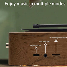 Load image into Gallery viewer, T15 Vinyl Atomic Bluetooth Retro Wireless Audio Desktop Speaker
